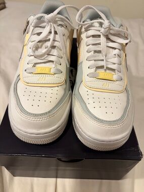 Nike Air Force 1 Shadow Pastel Sail Citron Pearl White Women Size 6.5